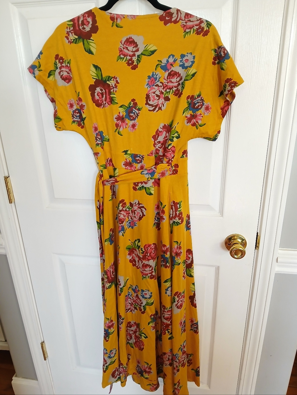 Matilda Jane Alana Mustard Floral Cotton Wrap Maxi Dress Boho Cottage Fairy - Picture 6 of 6